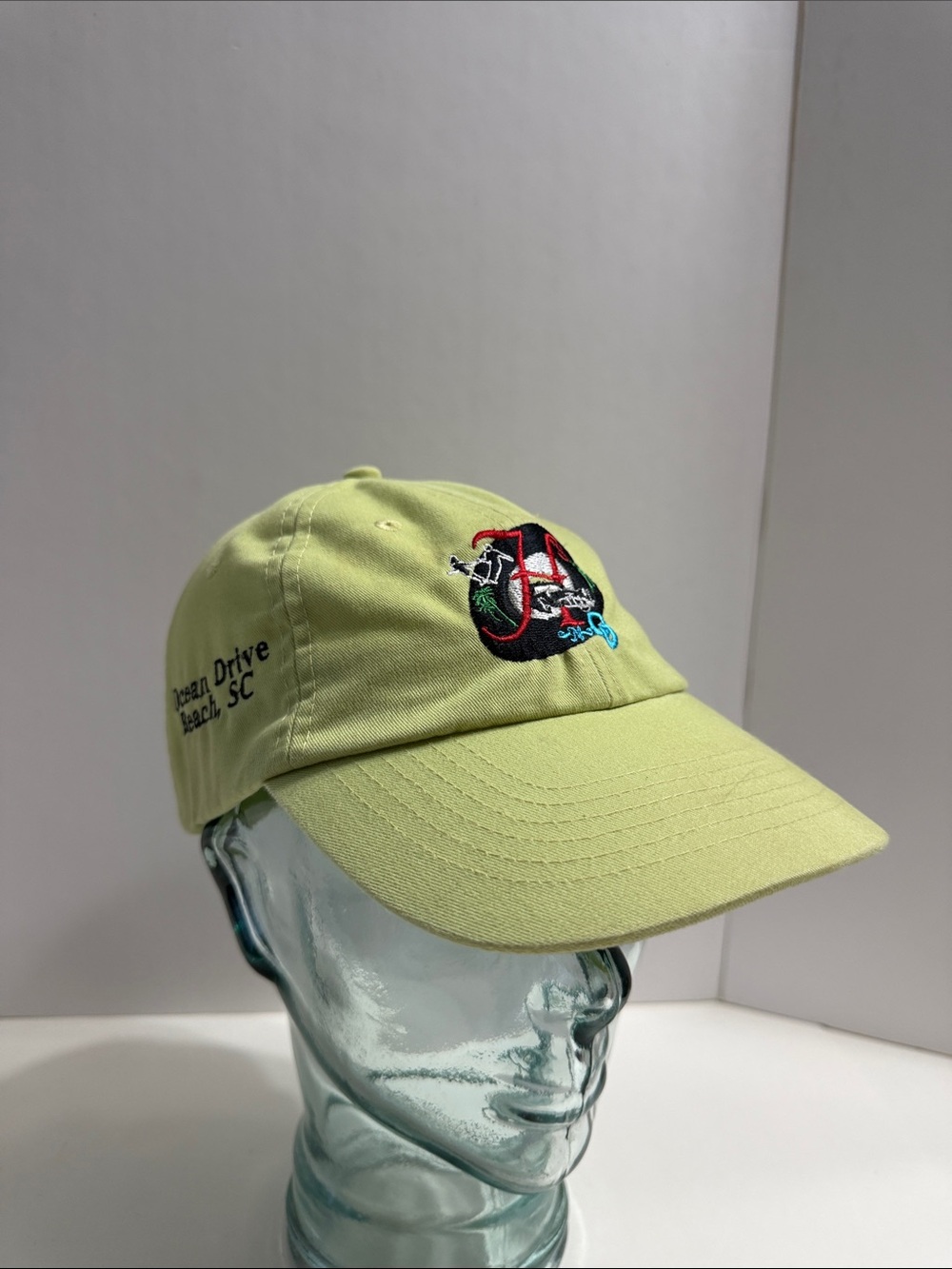 Light Green Ocean Drive Beach, SC 2003 Embroidered Baseball Hat